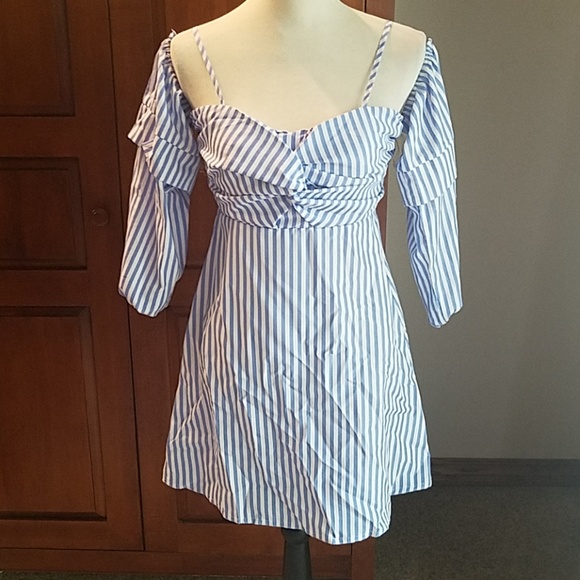 cold shoulder smock dress